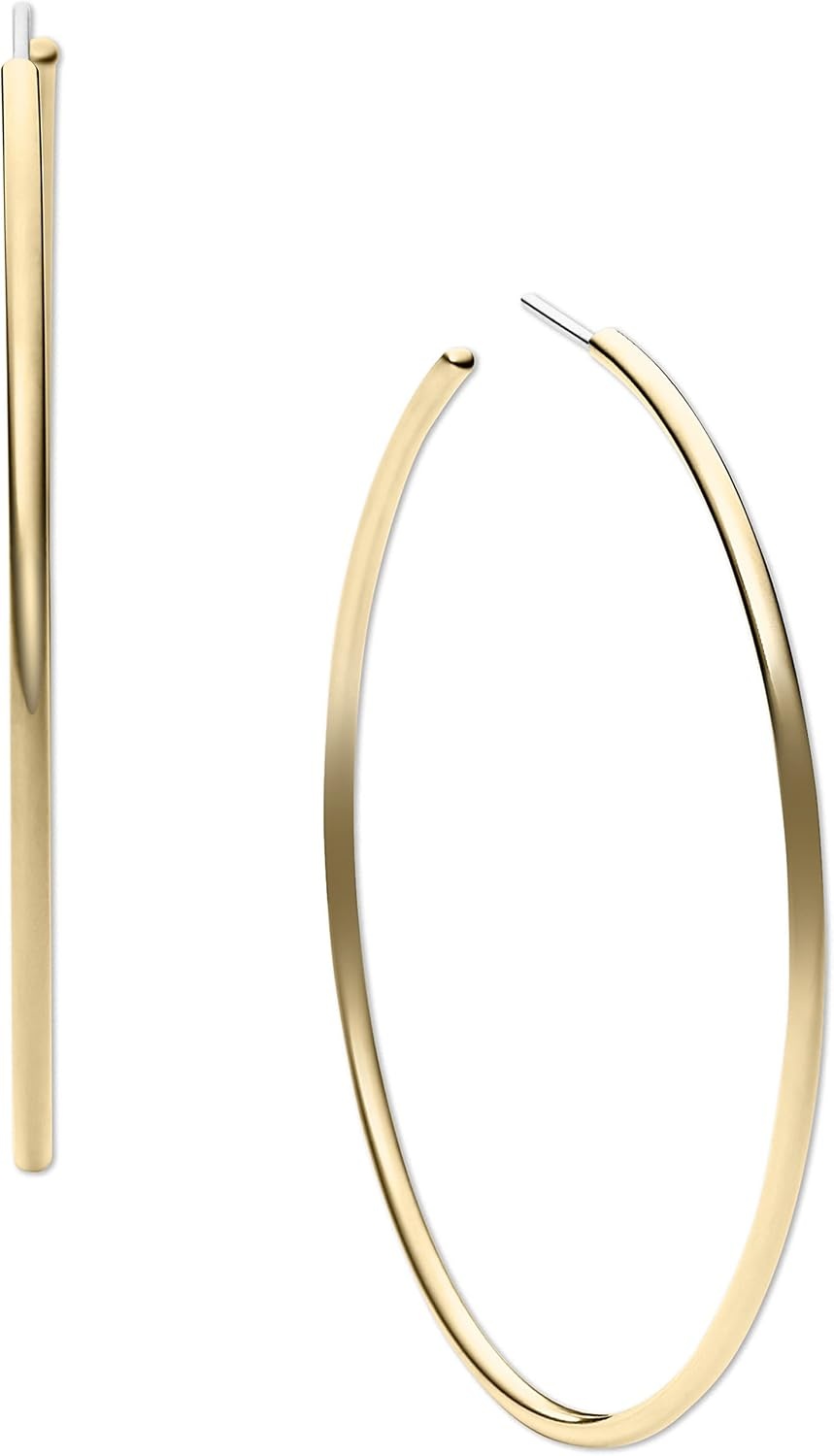 image:imageMichael Kors Stainless Steel MK Logo Hoop Earrings for WomenGold Large Hoop