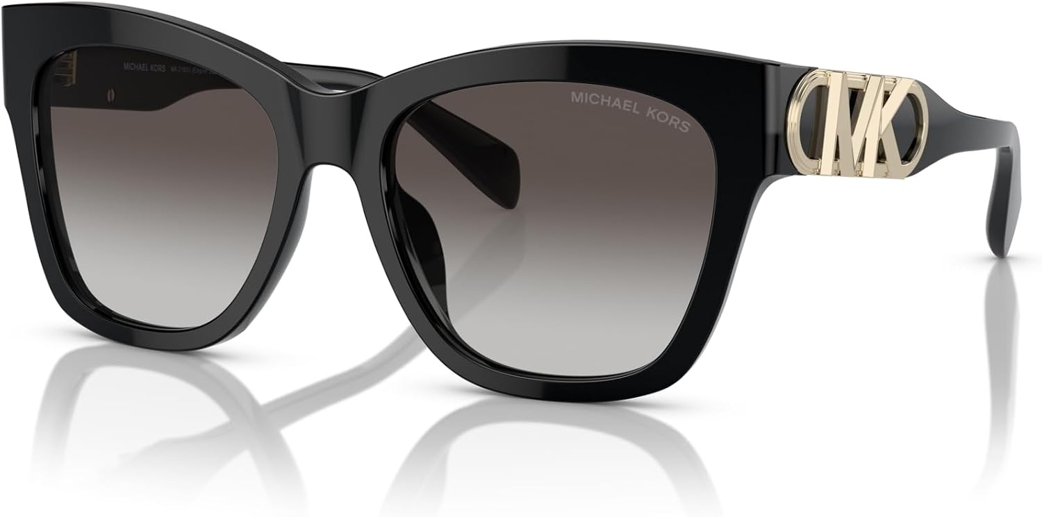 image:imageMichael Kors Womens MK2182U Empire Square Universal Fit Square SunglassesBlackDark Grey Gradient