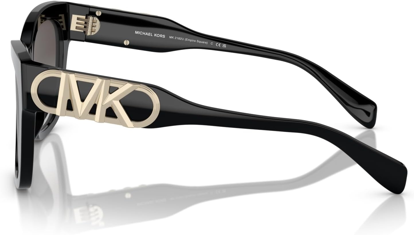 image:imageMichael Kors Womens MK2182U Empire Square Universal Fit Square SunglassesBlackDark Grey Gradient
