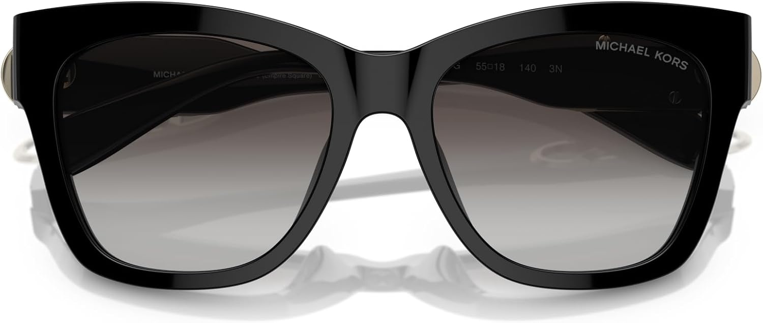 image:imageMichael Kors Womens MK2182U Empire Square Universal Fit Square SunglassesBlackDark Grey Gradient