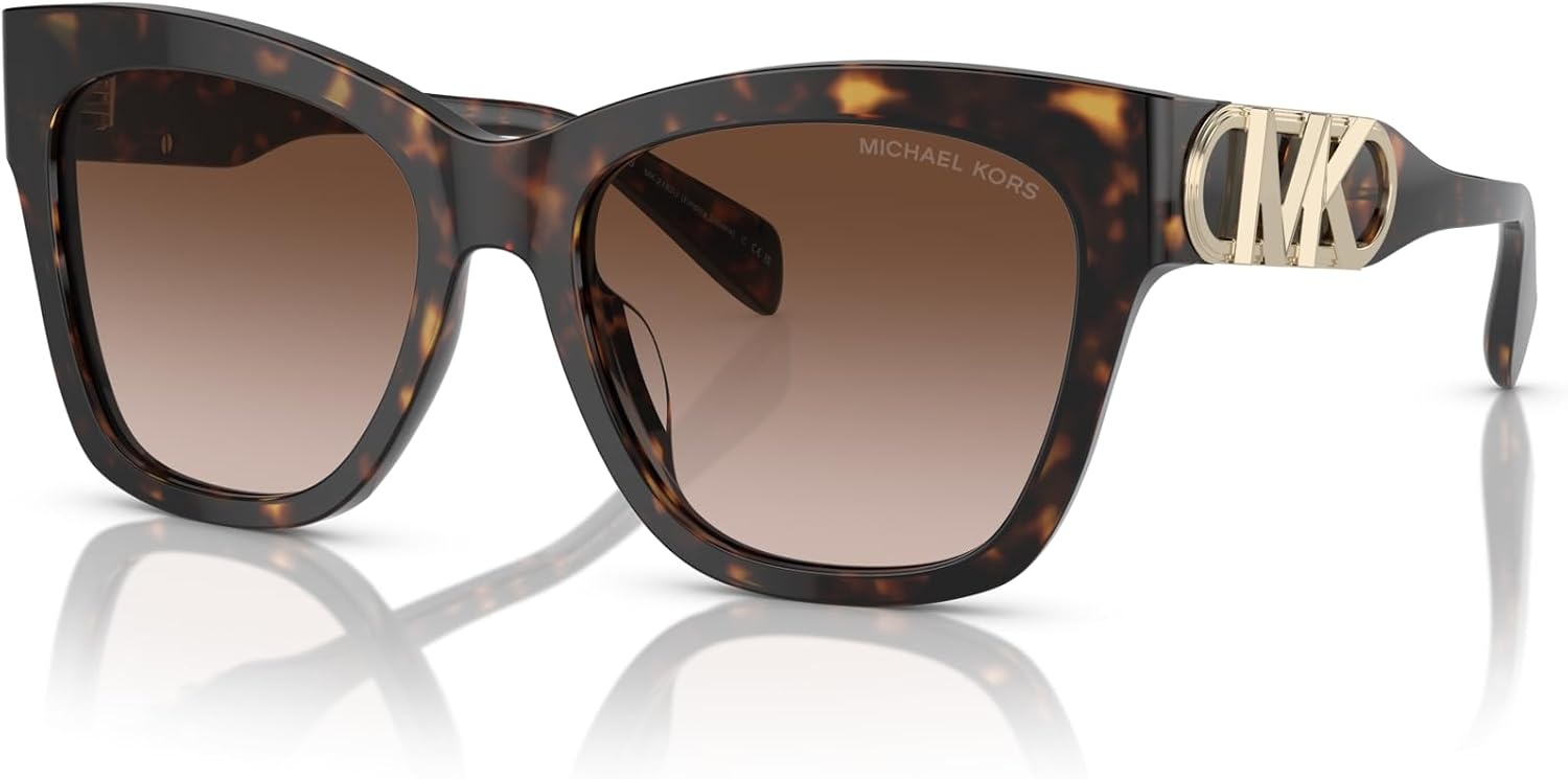 image:imageMichael Kors Womens MK2182U Empire Square Universal Fit Square SunglassesDark TortoiseBrown Gradient