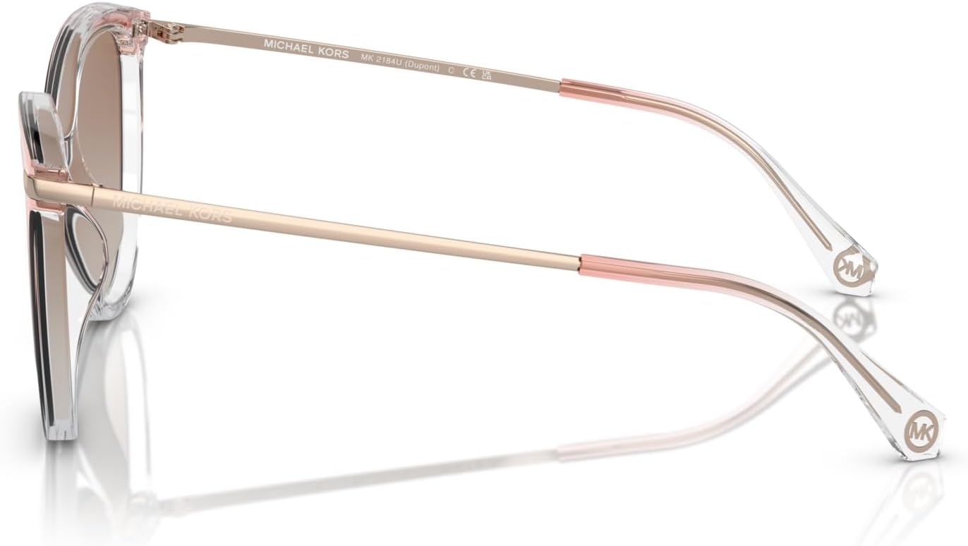 image:imageMichael Kors Womens MK2184U Dupont Universal Fit Cat Eye SunglassesPink ClearRose Gold Gradient