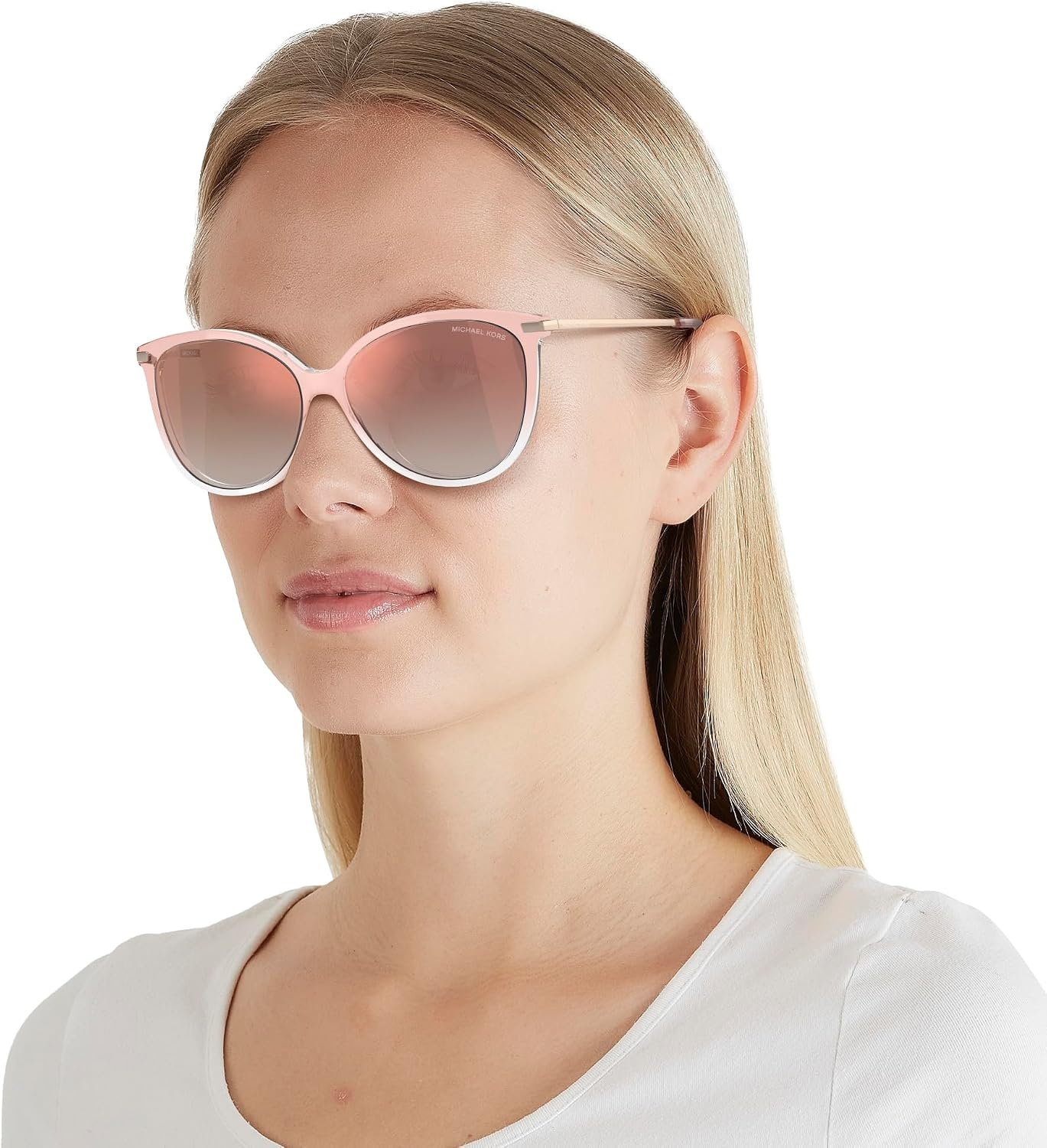 image:imageMichael Kors Womens MK2184U Dupont Universal Fit Cat Eye SunglassesPink ClearRose Gold Gradient