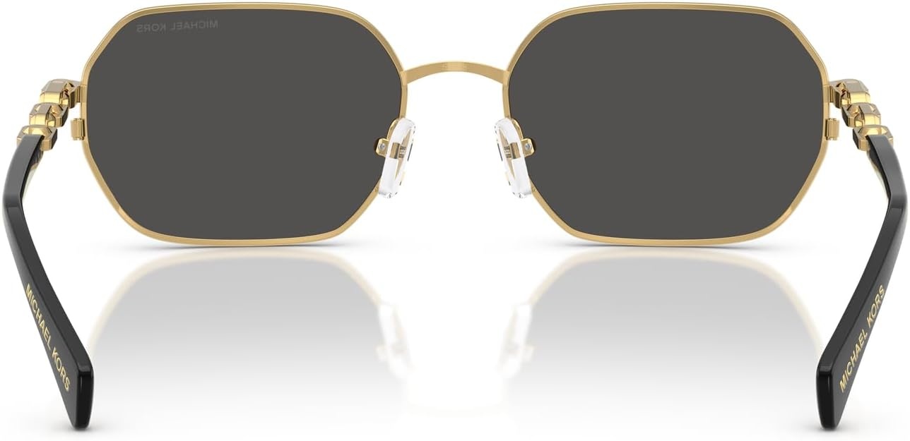 image:imageMichael Kors Womens Mk1165 Saint Martin Square SunglassesYellow Gold ShinyDark Grey Solid