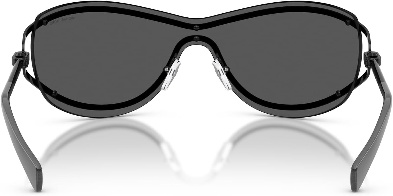 image:imageMichael Kors Womens Mk1166 La Praia Oval SunglassesBlack ShinyBlack Mirrored
