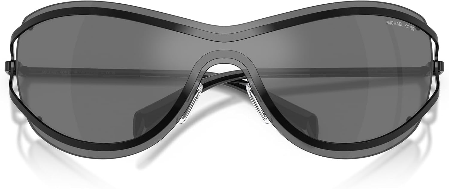 image:imageMichael Kors Womens Mk1166 La Praia Oval SunglassesBlack ShinyBlack Mirrored