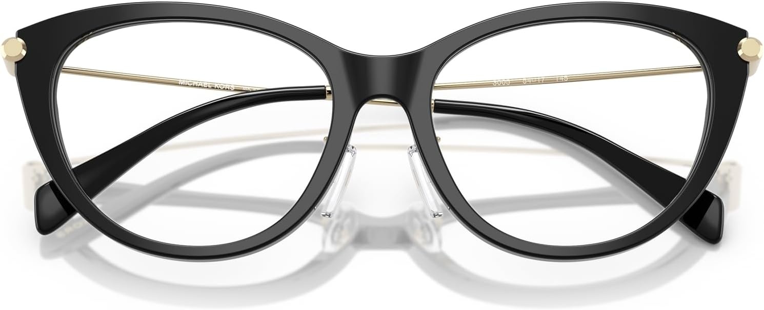 image:imageMichael Kors Womens Mk4153d Yangtze Cat Eye Prescription Eyewear FramesBlackDemo Lens