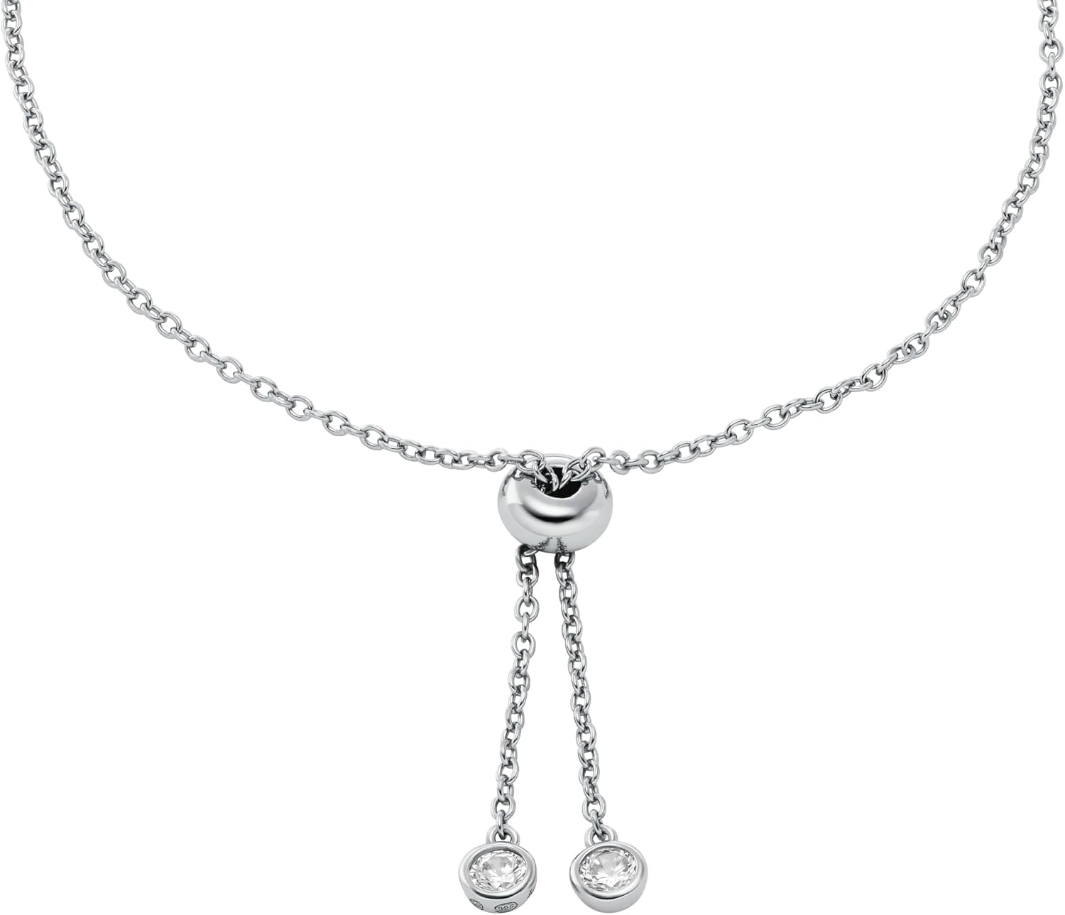 image:imageMichael Kors Womens RhodiumPlated Sterling Silver Pav Logo Slider Bracelet Model MKC1828040