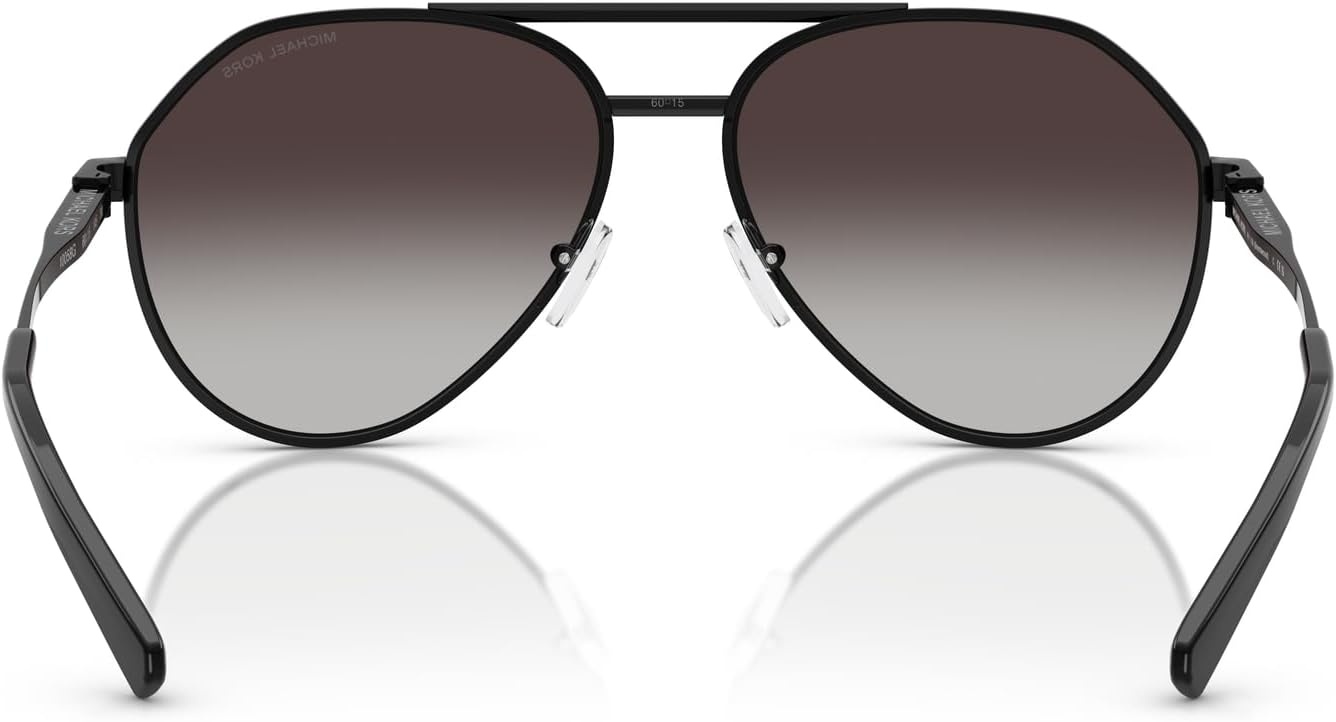 image:imageMichael Kors mens Mk1168 Brentwood Aviator SunglassesBlack ShinyDark Grey Gradient
