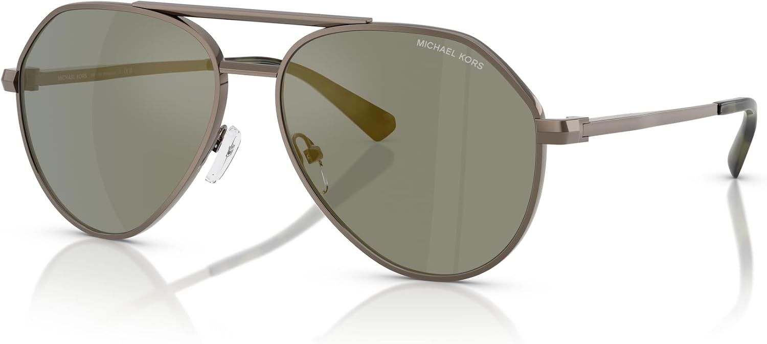 image:imageMichael Kors mens Mk1168 Brentwood Aviator SunglassesMatte HuskOlive Mirrored