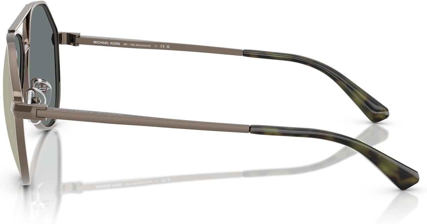 image:imageMichael Kors mens Mk1168 Brentwood Aviator SunglassesMatte HuskOlive Mirrored