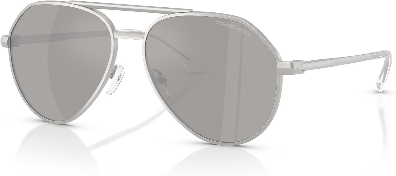 image:imageMichael Kors mens Mk1168 Brentwood Aviator SunglassesMatte SilverSilver Mirrored