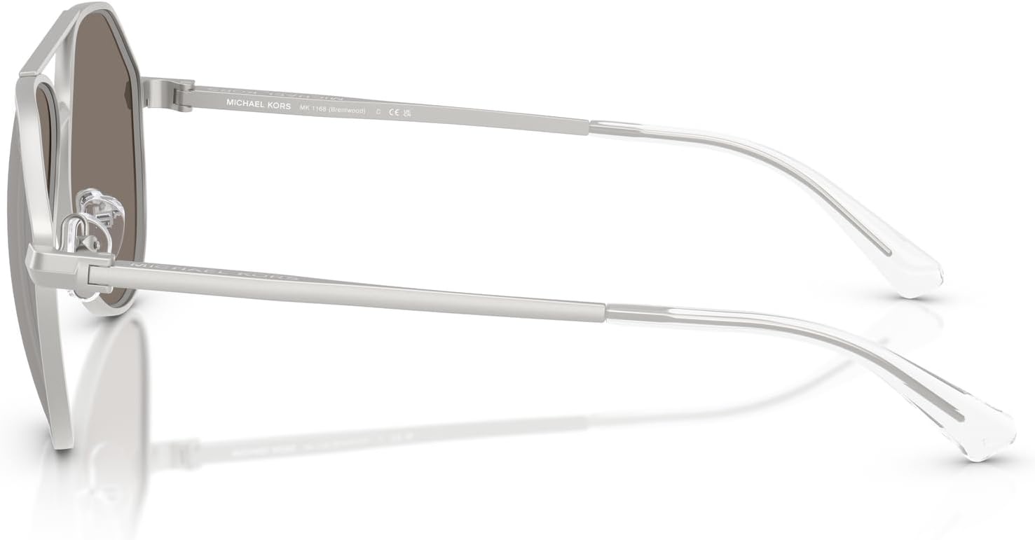 image:imageMichael Kors mens Mk1168 Brentwood Aviator SunglassesMatte SilverSilver Mirrored