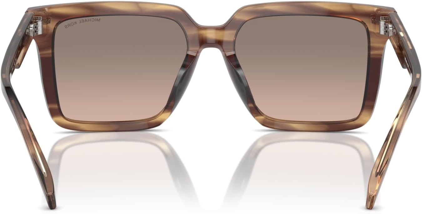 image:imageMichael Kors mens Mk2217u Abruzzo Universal Fit Square SunglassesBrown HornBrown Gradient Black Mirrored