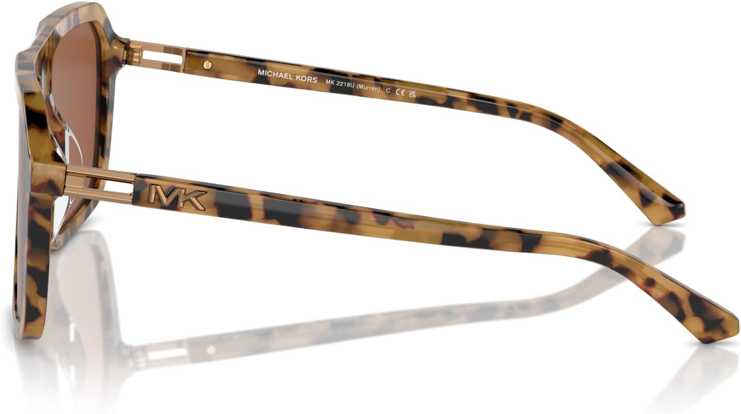 image:imageMichael Kors mens Mk2218u Murren Universal Fit Square SunglassesVintage TortoiseBrown Solid