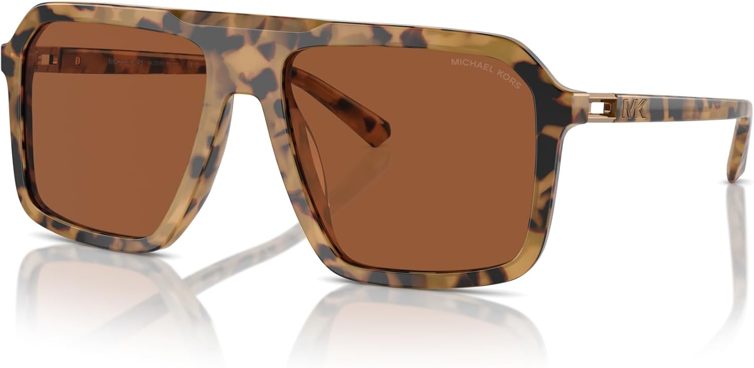 image:imageMichael Kors mens Mk2218u Murren Universal Fit Square SunglassesVintage TortoiseBrown Solid