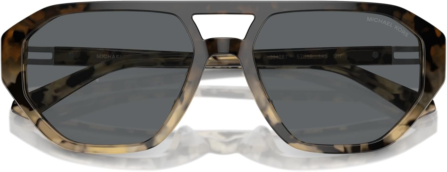 image:imageMichael Kors mens Mk2219u Zurich Universal Fit Aviator SunglassesBlack Grey Gradient TortoiseDark Grey Solid