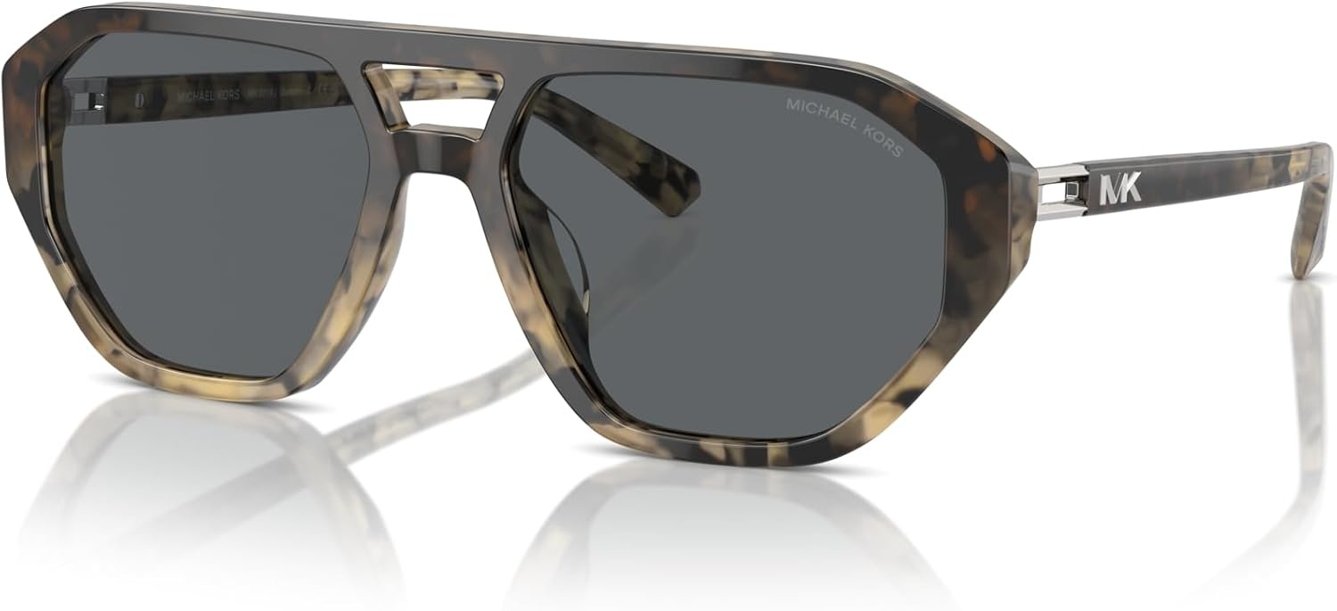 image:imageMichael Kors mens Mk2219u Zurich Universal Fit Aviator SunglassesBlack Grey Gradient TortoiseDark Grey Solid