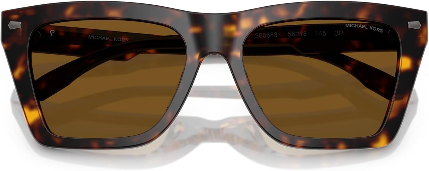 image:imageMichael Kors mens Mk2225u Pebble Beach Universal Fit Square SunglassesDark TortoiseDark Brown Solid Polarized