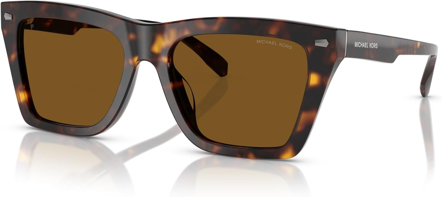 image:imageMichael Kors mens Mk2225u Pebble Beach Universal Fit Square SunglassesDark TortoiseDark Brown Solid Polarized