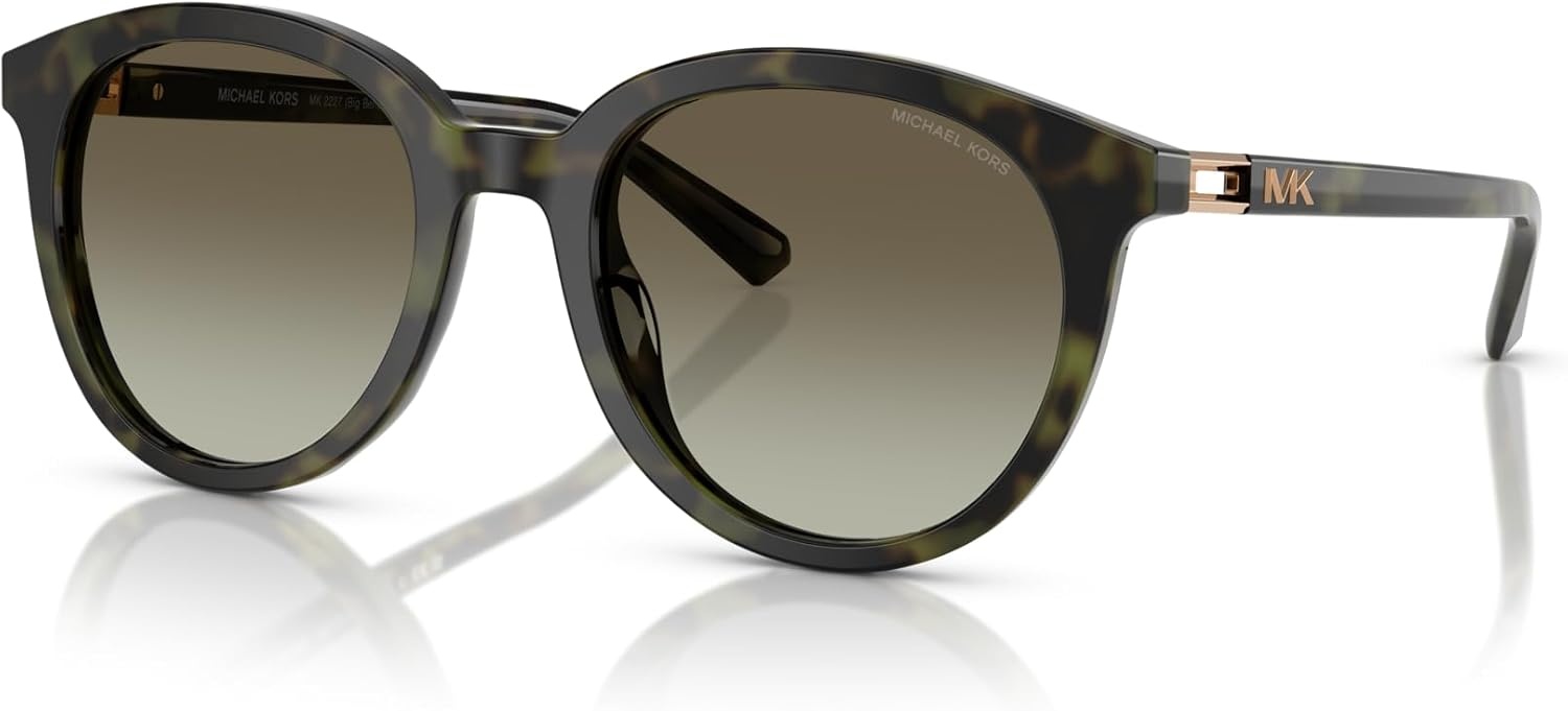 image:imageMichael Kors mens Mk2227 Big Bend Round SunglassesOlive TortoiseOlive Gradient