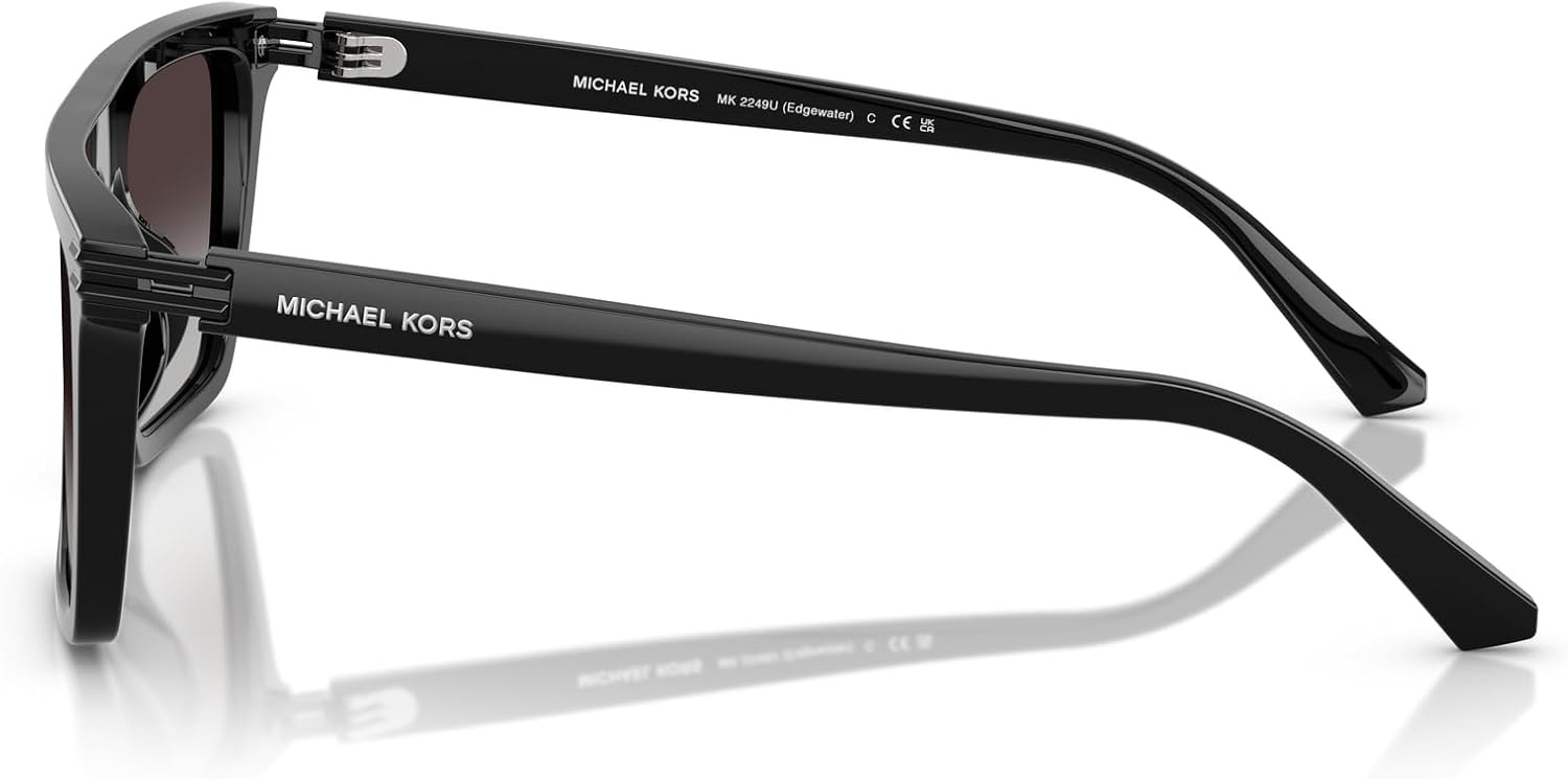 image:imageMichael Kors mens Mk2249u Edgewater Universal Fit Square SunglassesBlackDark Grey Gradient