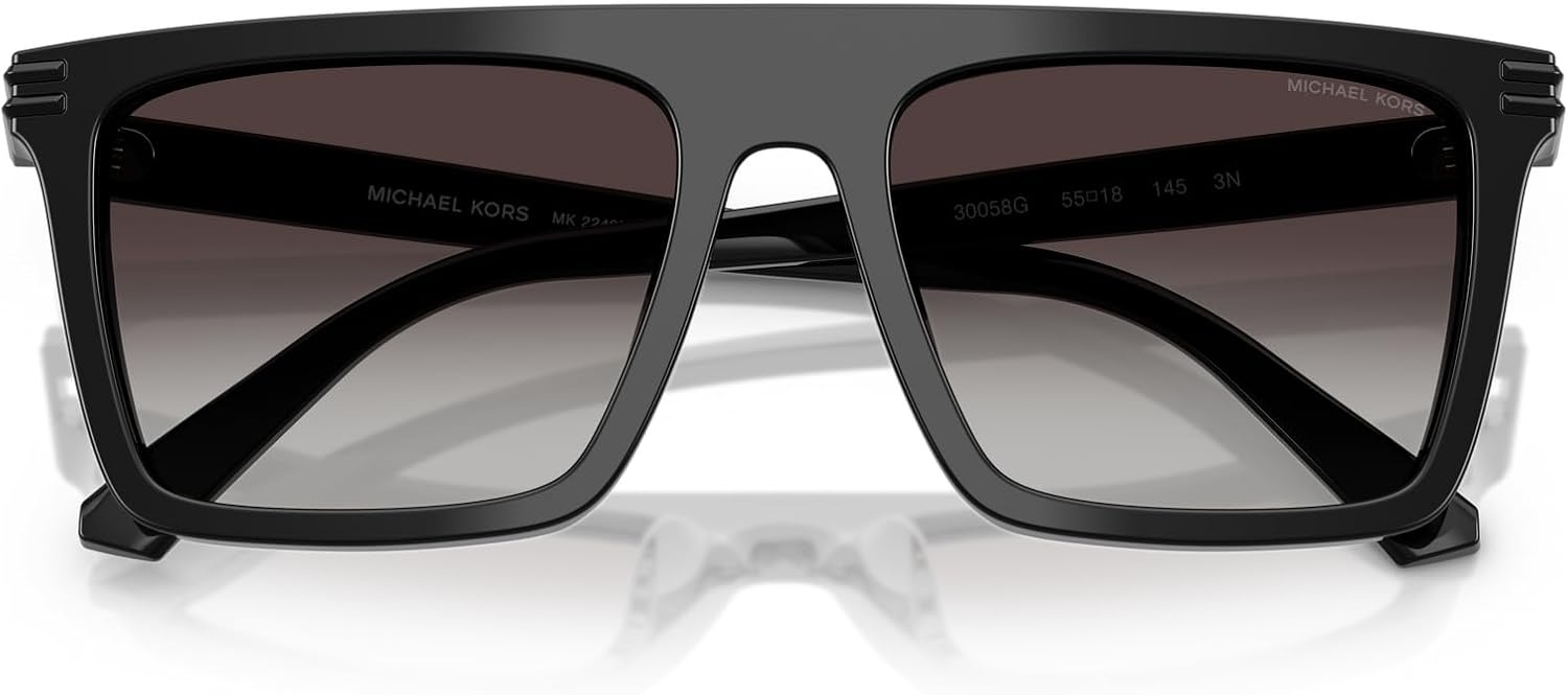 image:imageMichael Kors mens Mk2249u Edgewater Universal Fit Square SunglassesBlackDark Grey Gradient
