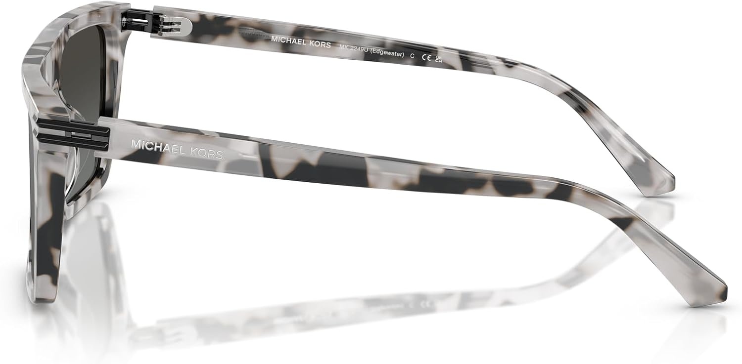 image:imageMichael Kors mens Mk2249u Edgewater Universal Fit Square SunglassesGrey TortoiseGrey Mirrored Silver Gradient