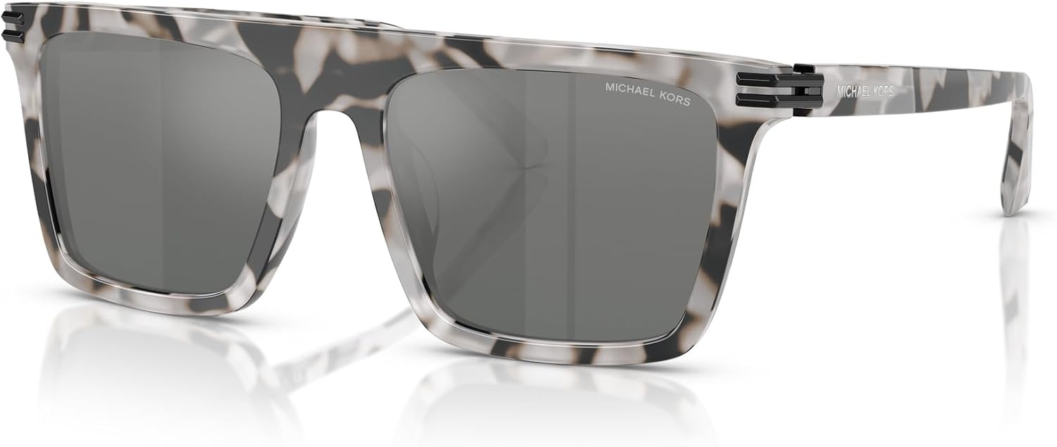 image:imageMichael Kors mens Mk2249u Edgewater Universal Fit Square SunglassesGrey TortoiseGrey Mirrored Silver Gradient