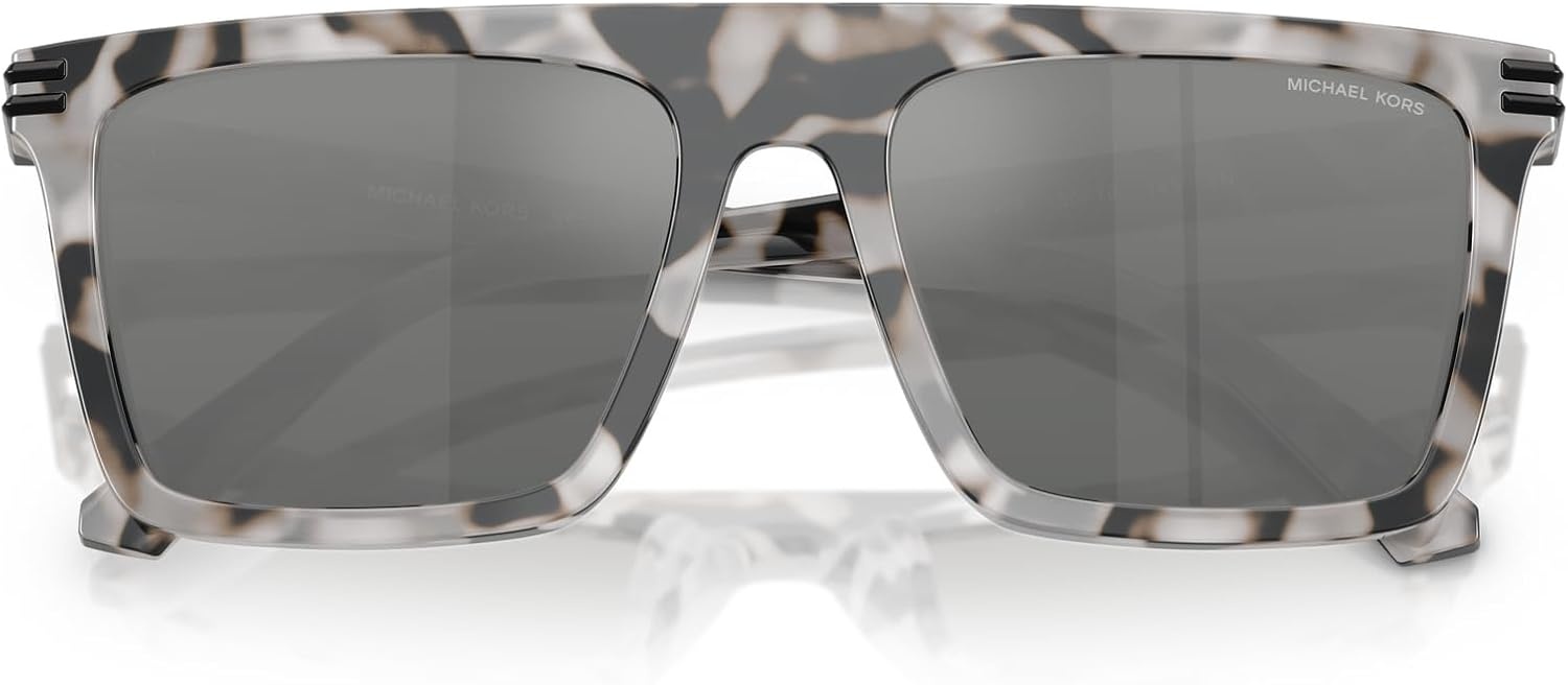 image:imageMichael Kors mens Mk2249u Edgewater Universal Fit Square SunglassesGrey TortoiseGrey Mirrored Silver Gradient