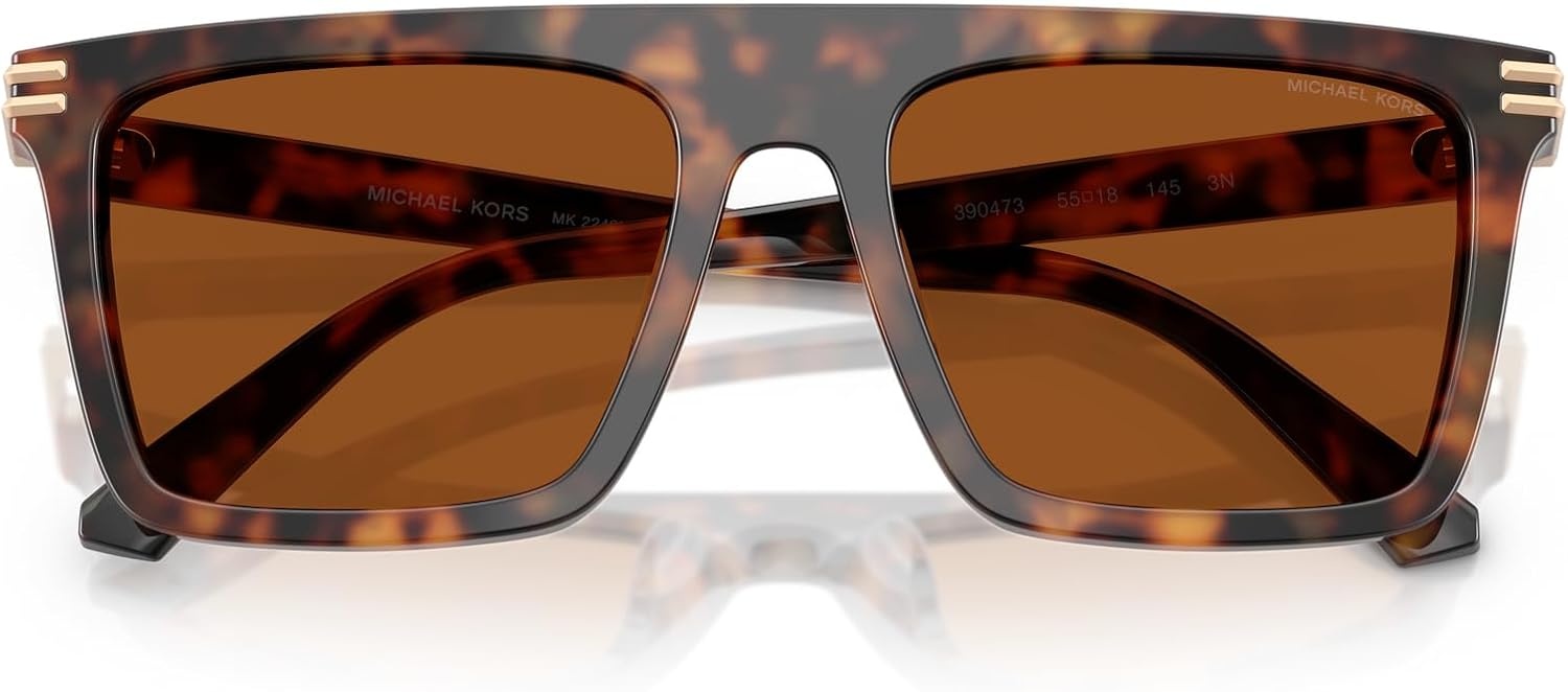 image:imageMichael Kors mens Mk2249u Edgewater Universal Fit Square SunglassesVintage TortoiseBrown Solid