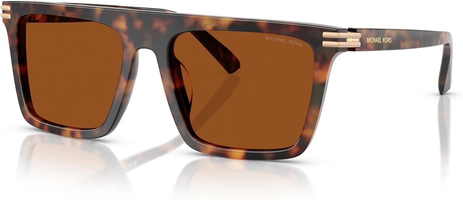 image:imageMichael Kors mens Mk2249u Edgewater Universal Fit Square SunglassesVintage TortoiseBrown Solid