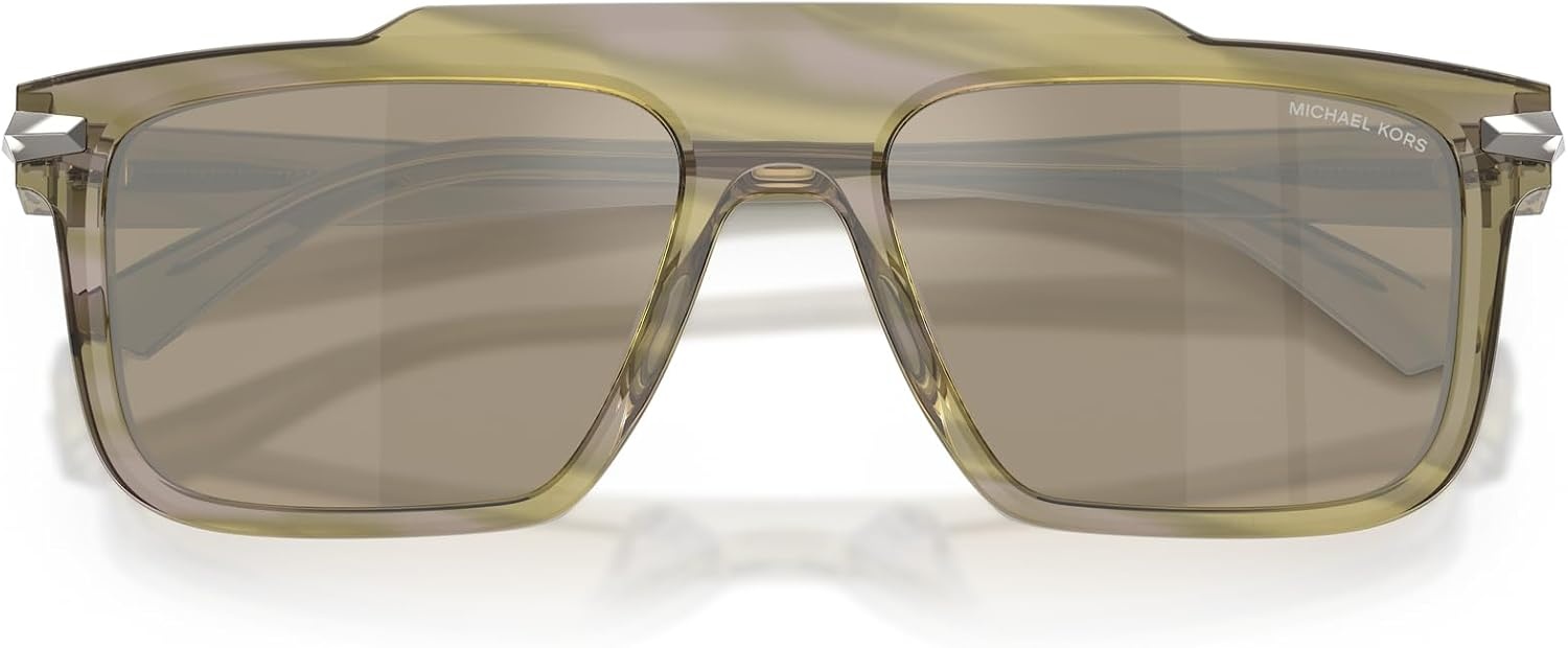 image:imageMichael Kors mens Mk2278u Boston Universal Fit Square SunglassesOlive HornOlive Monochromatic