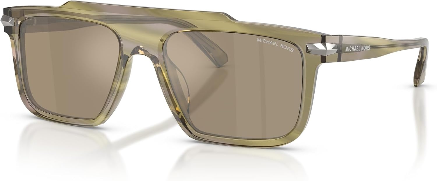 image:imageMichael Kors mens Mk2278u Boston Universal Fit Square SunglassesOlive HornOlive Monochromatic