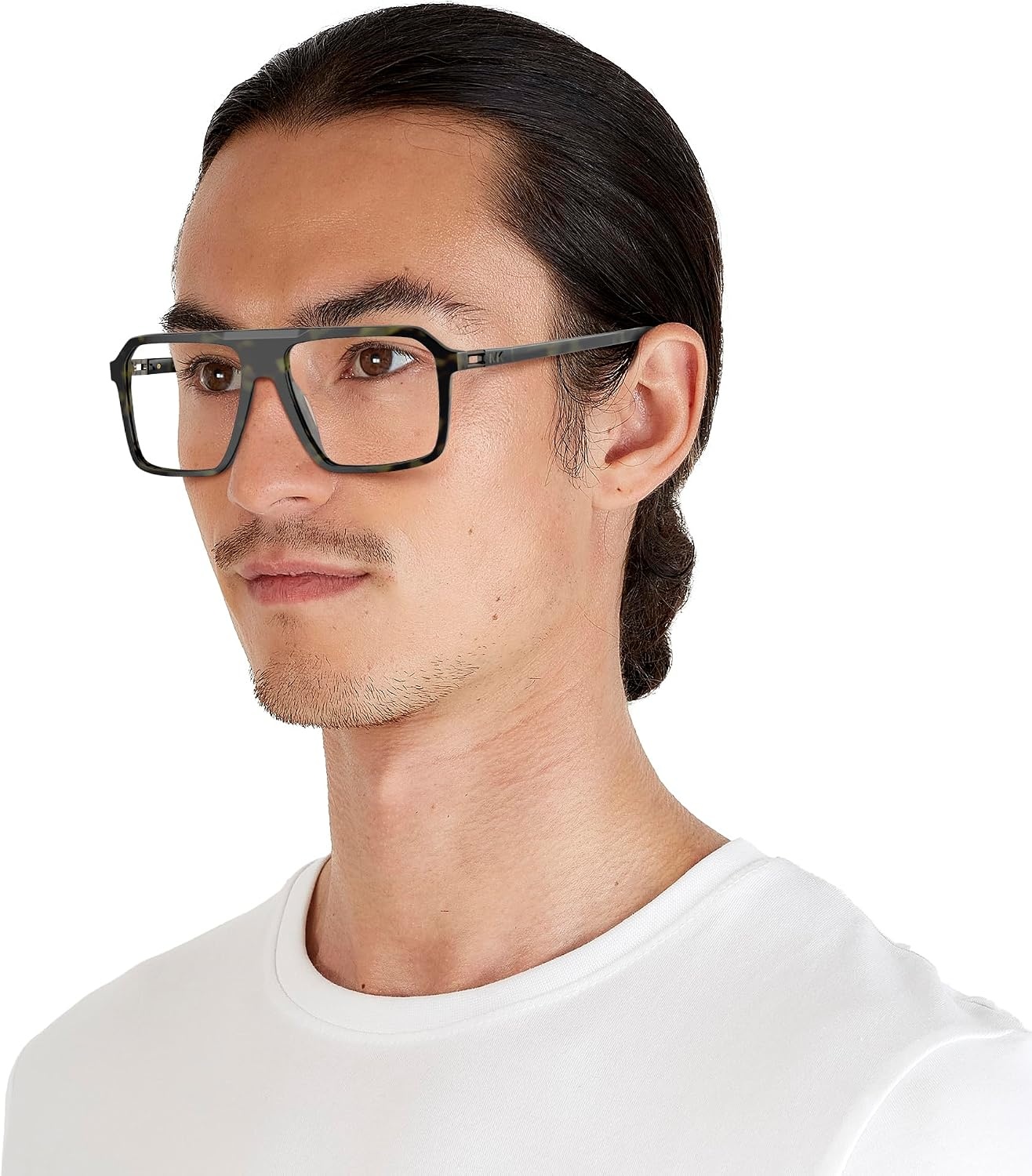 image:imageMichael Kors mens Mk4123u Montreux Universal Fit Square Prescription Eyewear FramesOlive TortoiseDemo Lens