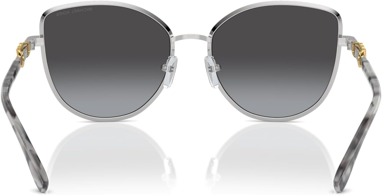 image:imageMichael Kors womens Mk1144b Catalonia Cat Eye SunglassesShiny SilverNavy Gradient