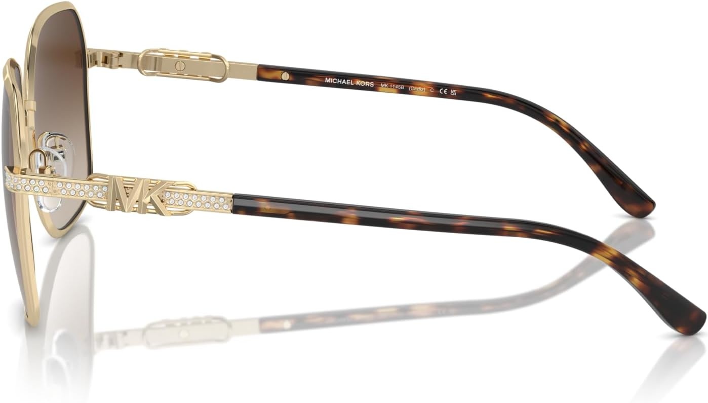 image:imageMichael Kors womens Mk1145b Cadiz Square SunglassesShiny Light GoldBrown Gradient