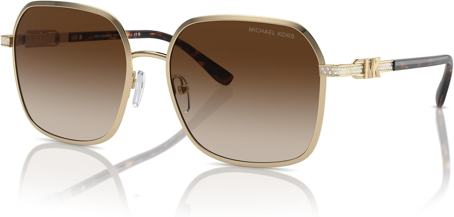 image:imageMichael Kors womens Mk1145b Cadiz Square SunglassesShiny Light GoldBrown Gradient