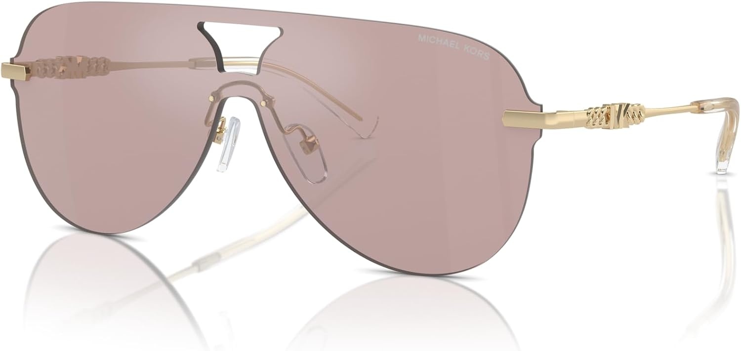 image:imageMichael Kors womens Mk1149 Cyprus Aviator SunglassesPink Solid Back MirroredPink Solid Back Mirrored