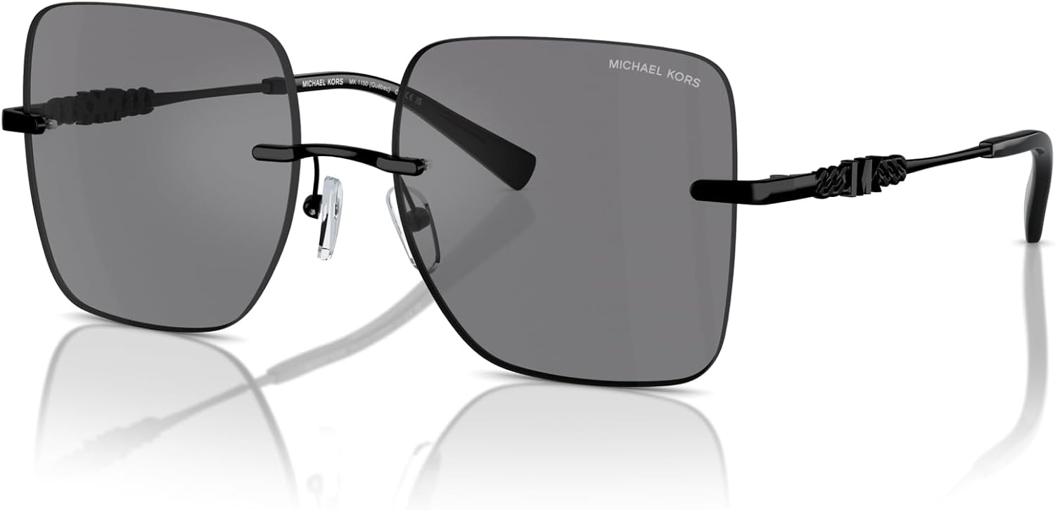 image:imageMichael Kors womens Mk1150 Qubec Square SunglassesGrey Solid Back MirroredGrey Solid Back Mirrored