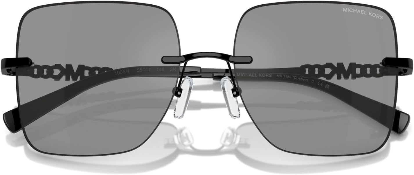 image:imageMichael Kors womens Mk1150 Qubec Square SunglassesGrey Solid Back MirroredGrey Solid Back Mirrored