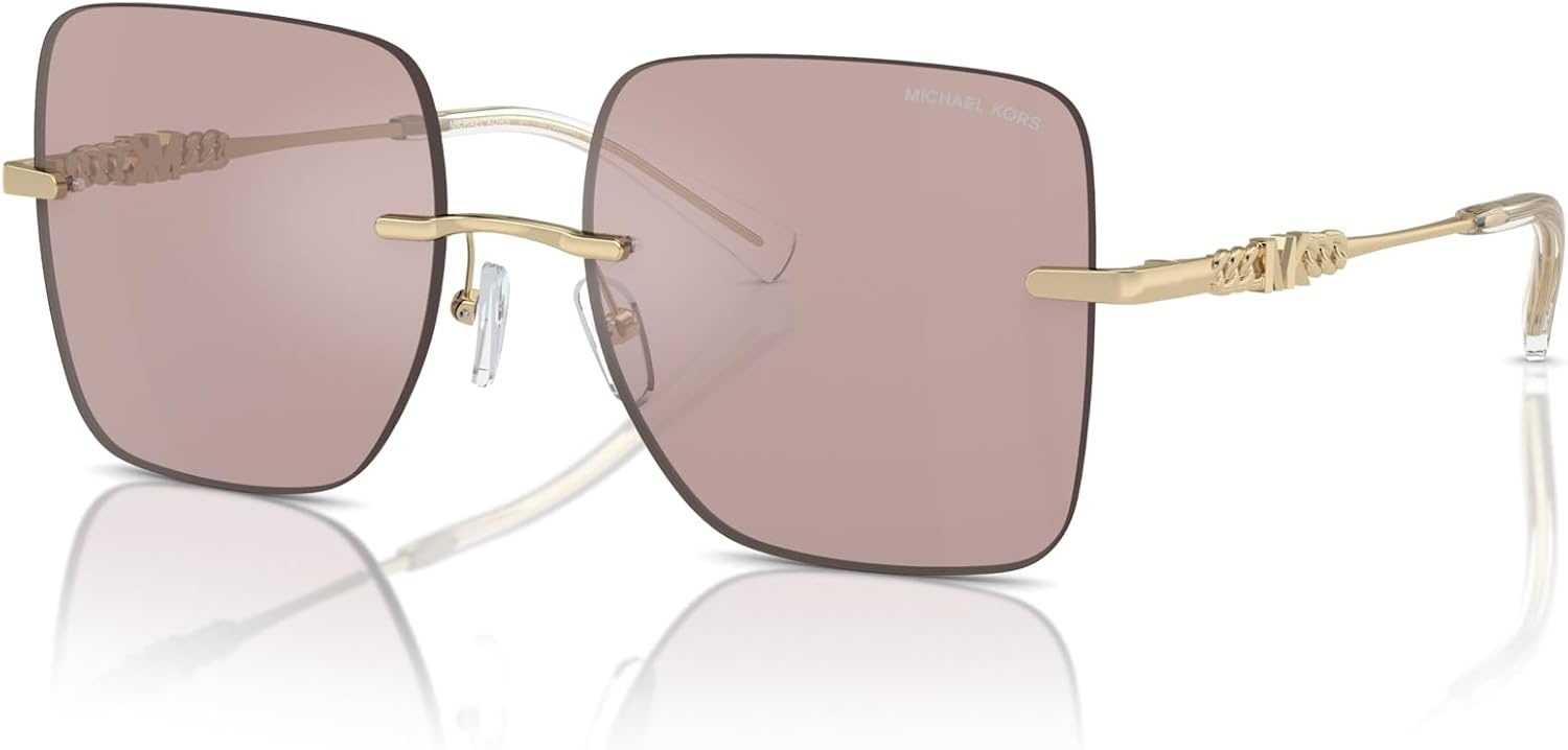image:imageMichael Kors womens Mk1150 Qubec Square SunglassesPink Solid Back MirroredPink Solid Back Mirrored