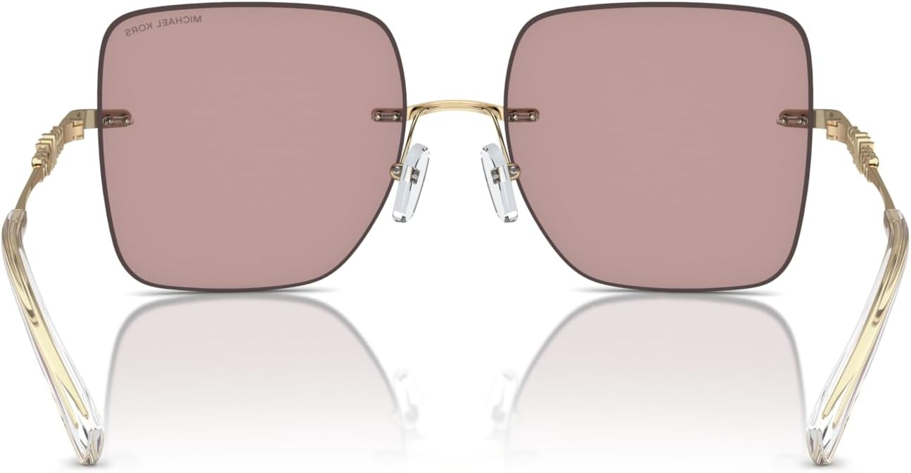 image:imageMichael Kors womens Mk1150 Qubec Square SunglassesPink Solid Back MirroredPink Solid Back Mirrored