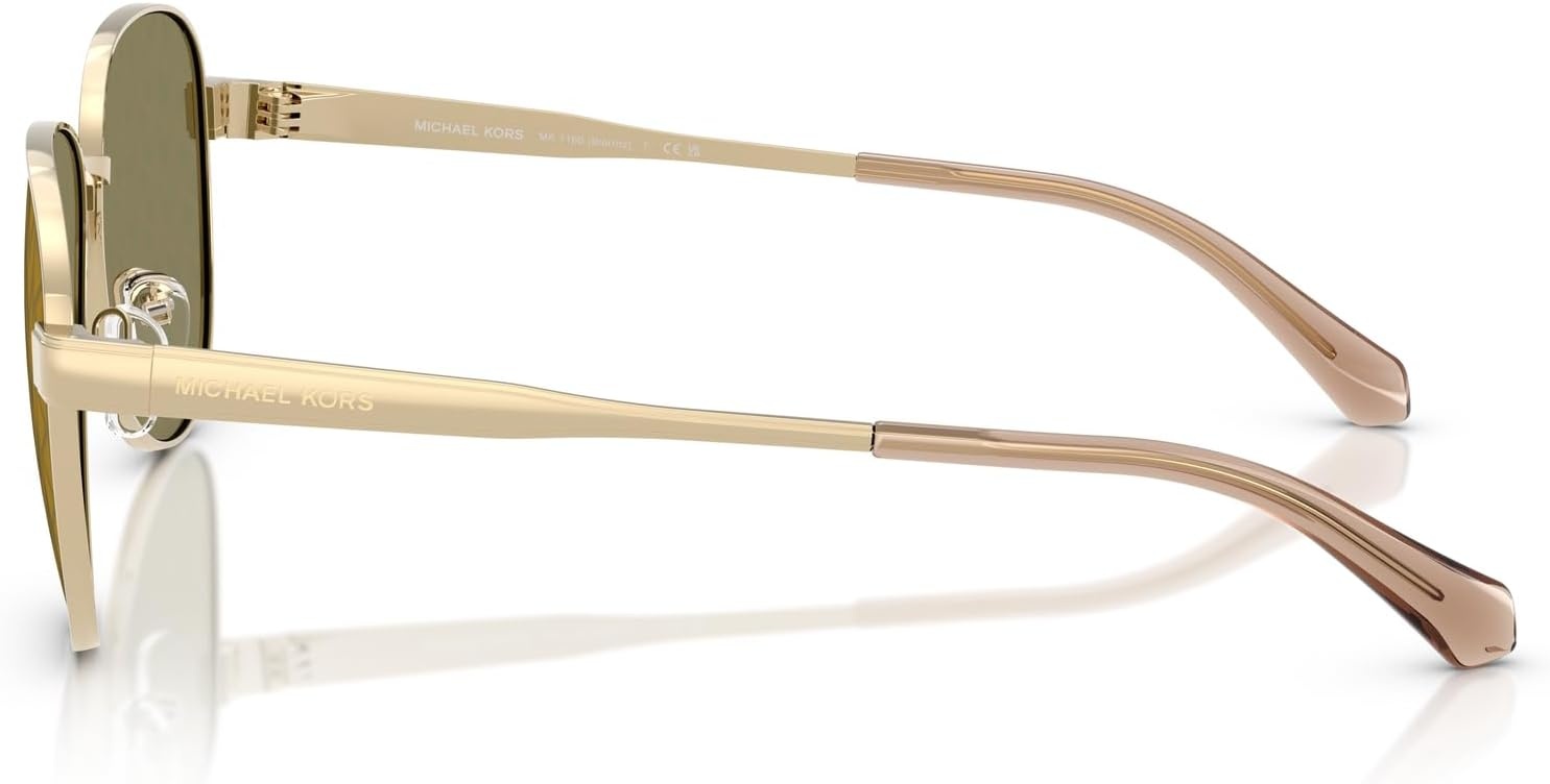 image:imageMichael Kors womens Mk1160 Biarritz Aviator SunglassesLight GoldDark Brown Monochromatic