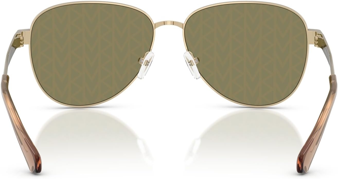 image:imageMichael Kors womens Mk1160 Biarritz Aviator SunglassesLight GoldDark Brown Monochromatic