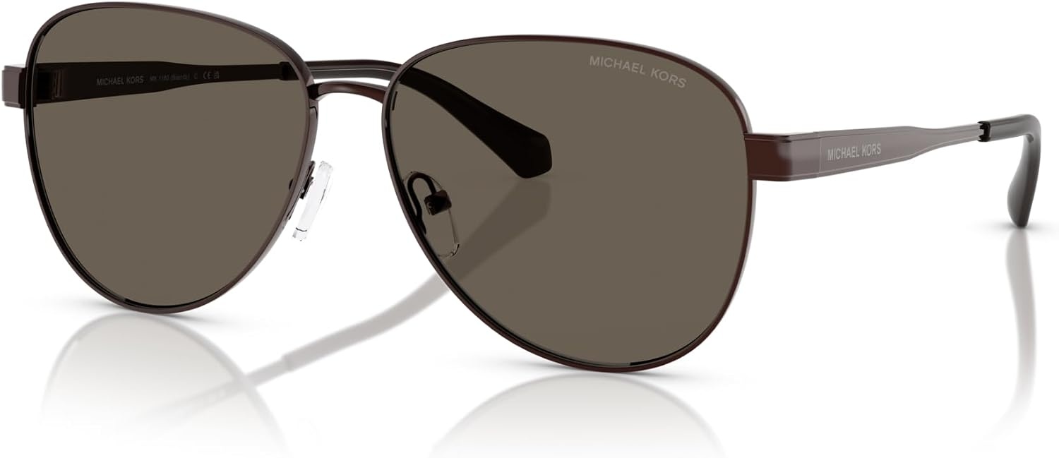 image:imageMichael Kors womens Mk1160 Biarritz Aviator SunglassesShiny ChocolateChocolate Solid