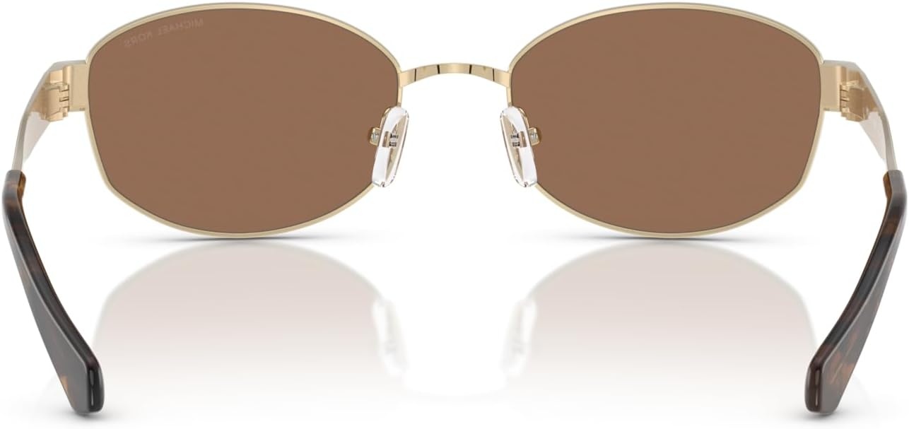 image:imageMichael Kors womens Mk1161 Monte Carlo Oval SunglassesLight GoldBrown Solid