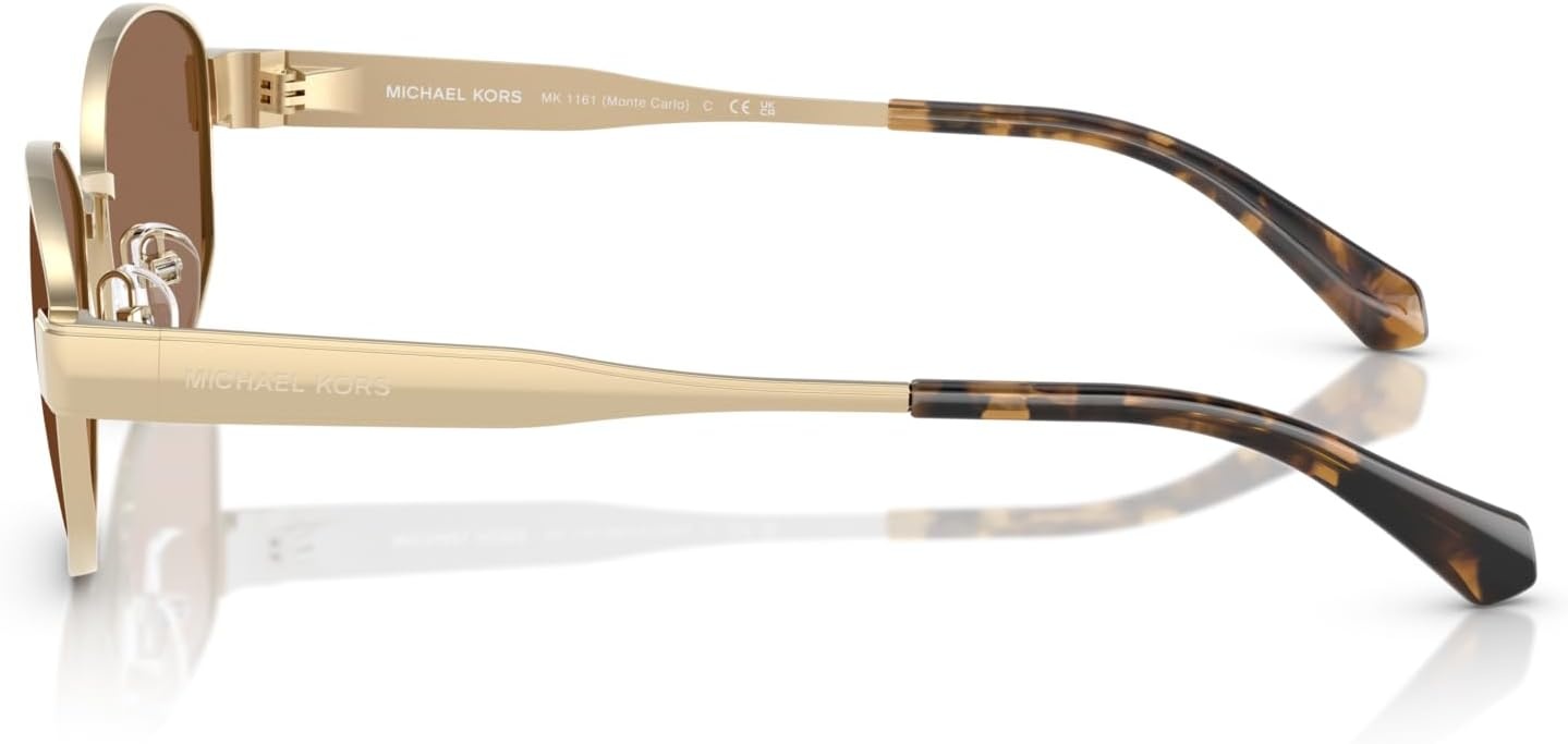 image:imageMichael Kors womens Mk1161 Monte Carlo Oval SunglassesLight GoldBrown Solid