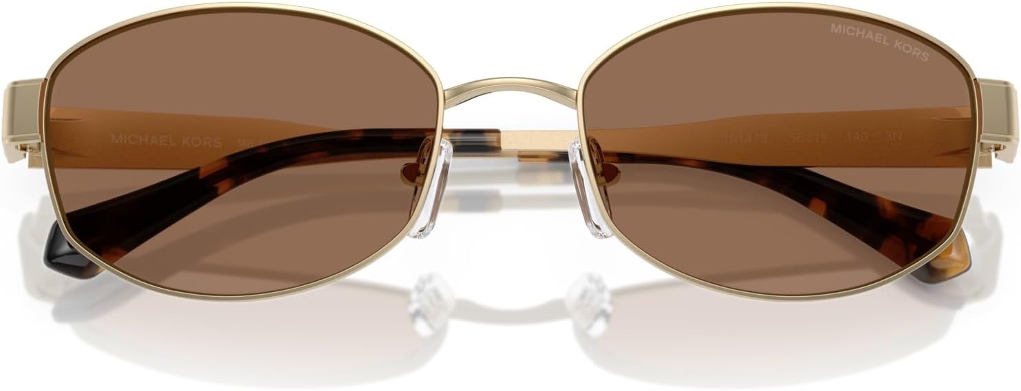 image:imageMichael Kors womens Mk1161 Monte Carlo Oval SunglassesLight GoldBrown Solid