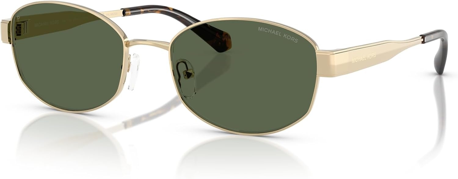 image:imageMichael Kors womens Mk1161 Monte Carlo Oval SunglassesLight GoldGreen Monochromatic Polarized